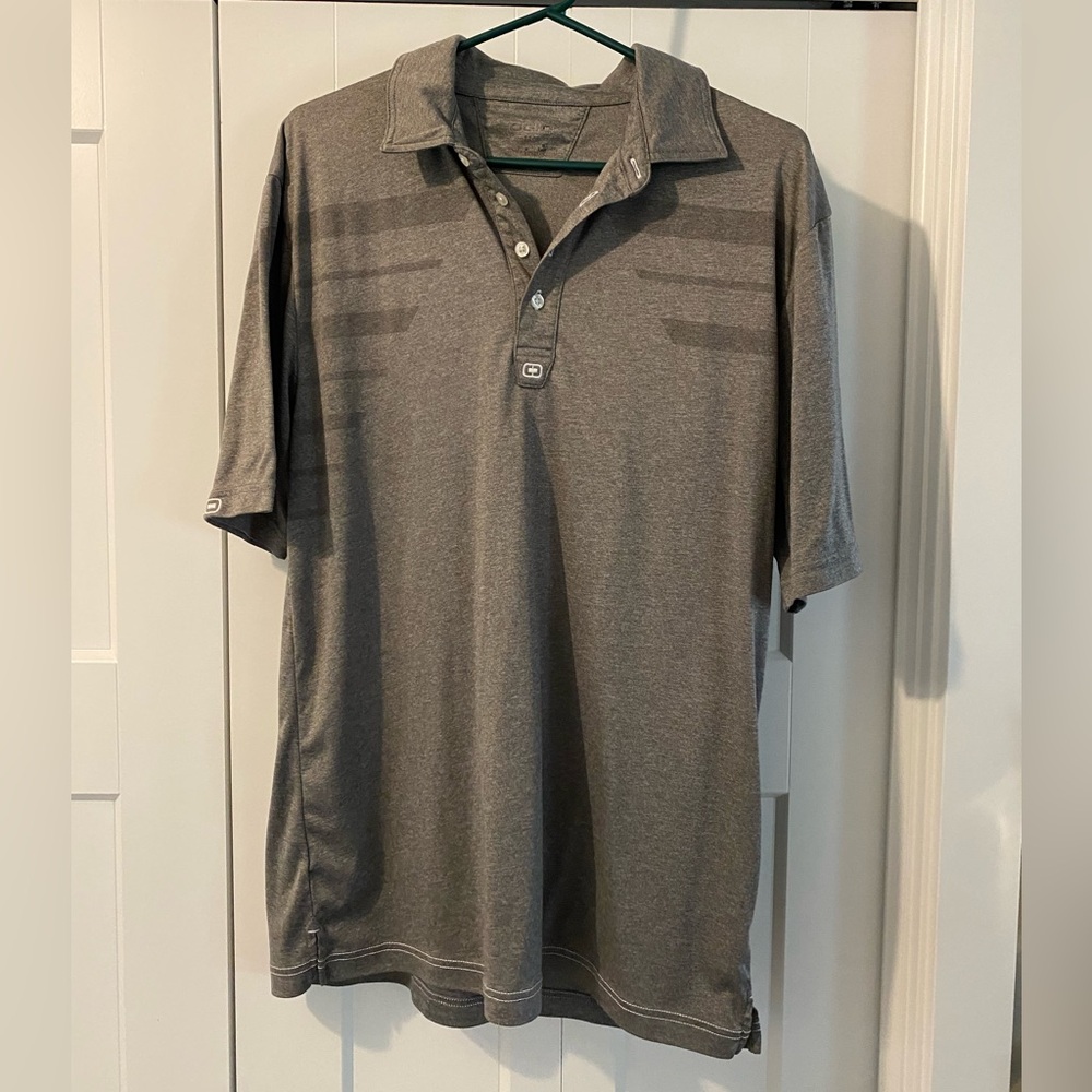 OGIO Gray Polo Shirt Soft Cotton Blend